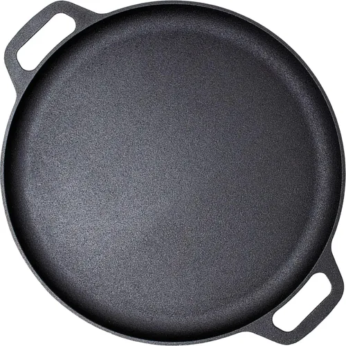 Vista 5 de Sartén para pizza de hierro fundido de 13.5 pulgadas con asas de bucle pre-sazonado