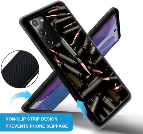 Vista 2 de Funda compatible con Samsung Galaxy Note 20 Ultra, funda protectora antideslizante AK 47 y funda protectora antideslizante de TPU de silicona suave