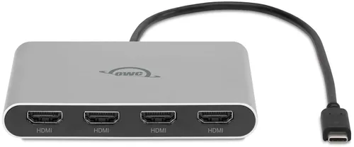 Vista 3 de OWC Adaptador de pantalla USB-C Quad HDMI 4K con DisplayLink