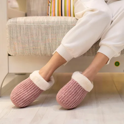Vista 3 de WateLves Women's Slippers Comfort Memory Foam House Slippers Plush Lining Bedroom Shoes for Indoor & Outdoor Polvo de frijoles