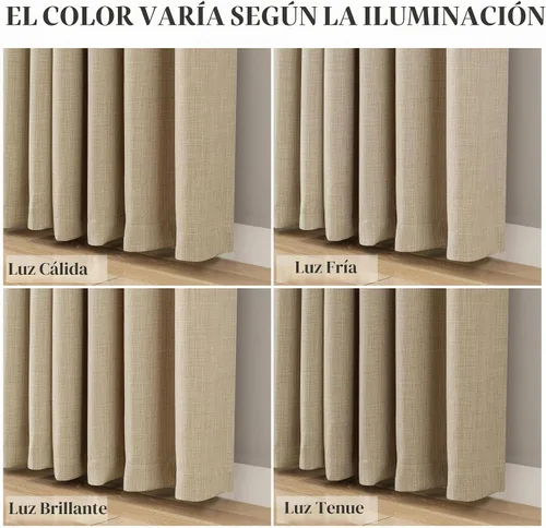 Vista 7 de Cortinas de avena con ojales DUKIYO de 96 pulgadas de largo para sala de estar, comedor, juego de 2 paneles, cortinas de arena y beige