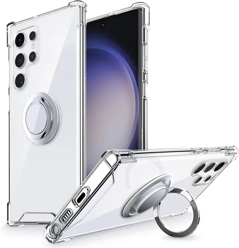 Vista 8 de Silverback - Carcasa transparente para Samsung Galaxy S23 con soporte de anillo