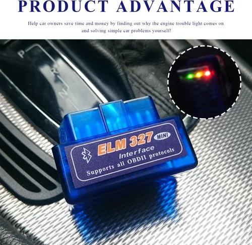 Vista 6 de ELM327 OBDⅡ Escáner de Diagnóstico Automático para Coche, Herramienta de Escaneo Bluetooth Automático Profesional Lector de Código de Falla