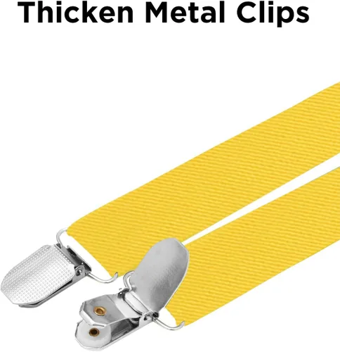 Vista 43 de habibee Color sólido para hombre en forma de Y con clips fuertes tirantes ajustables