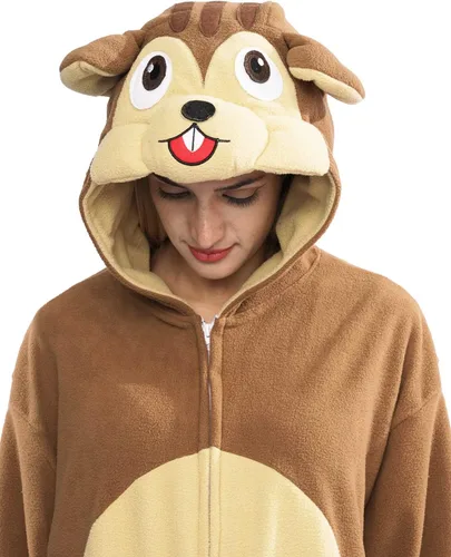 Vista 2 de vavalad Adult Animal Onesie Pajamas Cosplay Animal Homewear Halloween Costume for Women Men