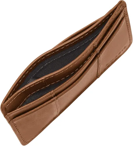 Vista 2 de Fossil Cartera minimalista de cuero para hombre, con bolsillo frontal