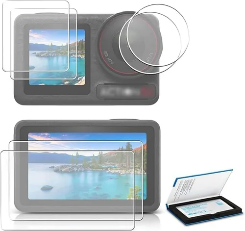 Vista 8 de [Paquete de 2+2] Protector de pantalla para Dji Osmo Pocket 3, protector de pantalla de lente para Dji Osmo Pocket 3, protector de pantalla de Osmo