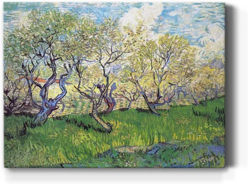 Vista 45 de Renditions Gallery Vincent Van Gogh Impreso Flores de almendra, famosa reproducción de pintura, lienzo de alta calidad envuelto en galería, listo