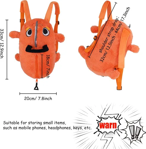 Vista 2 de Roffatide Mochila de anime para cachorros, mochila naranja de dibujos animados para mujeres y hombres, bolsa Kawaii JK de Lolita, regalos