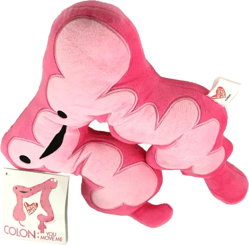 Vista 5 de I Heart Guts Peluche de Colon – Lindo peluche del sistema digestivo de 11 pulgadas para conciencia del cáncer, recuperación de cirugía y regalo