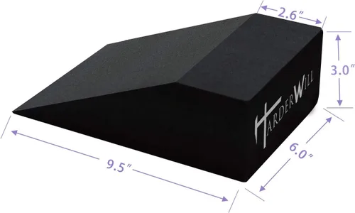 Vista 7 de Yoga Foam Wedge Blocks (Pair), Calf Raise Block, Calf Stretcher, Yoga Wrist Support, Balance, Pushup, Fitness, Pilates, Heel Stretcher, Squat Wedge