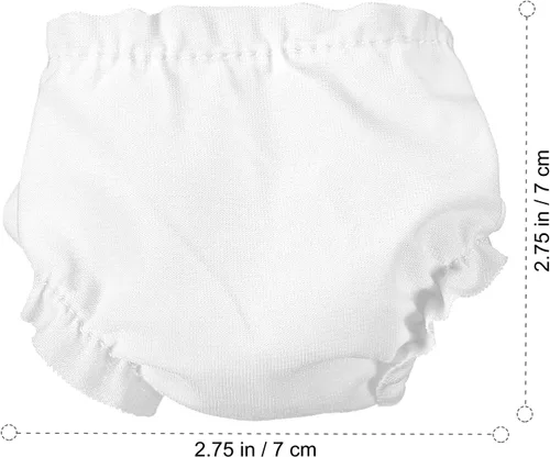 Vista 2 de 12 pañales para muñecas de bebé, ropa interior blanca para muñecas de 5 a 7 pulgadas, pañales reutilizables para muñecas recién nacidas, accesorios