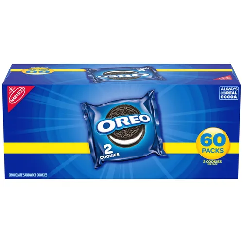 Vista 57 de OREO Galletas sándwich de chocolate, 60 paquetes de bocadillos (2 galletas por paquete) (paquete de 2)