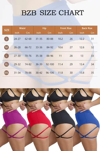 Vista 5 de BZB Pantalones cortos para mujer con ligas, cintura alta, entrenamiento, baile, yoga, pantalones deportivos con levantamiento de glúteos