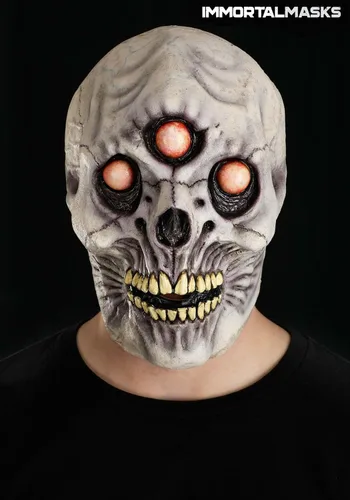 Vista 2 de Máscaras inmortales realistas de látex de terror de Halloween para adultos Máscaras de zombis, monstruos, esqueleto y payaso asesino