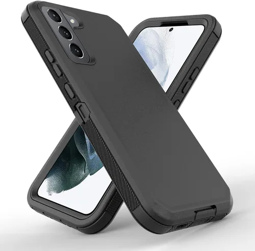 Vista 3 de Funda diseñada para Samsung Galaxy S22, protección completa con clip para cinturón, funda resistente con protector de pantalla integrado, protección