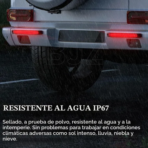 Vista 6 de BJZ Tira de luces LED traseras de remolque de 10 pulgadas, tira de luz roja de marcador de freno, señal de giro ámbar, luz de identificación
