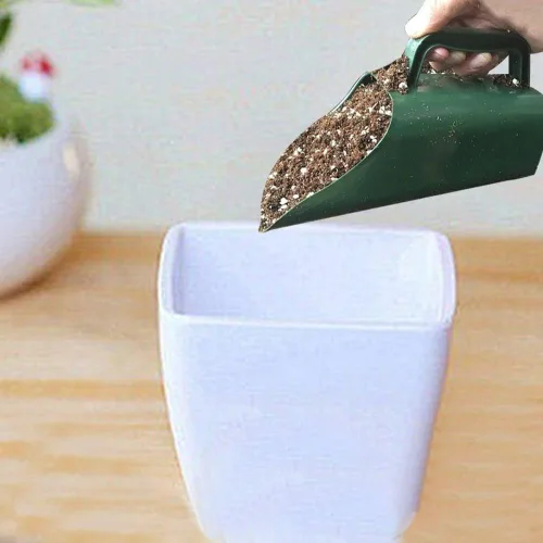 Vista 7 de Pala de plástico para jardín, cuchara de plástico multifunción para suelo de jardín, cucharas de pala resistente al desgaste, herramienta