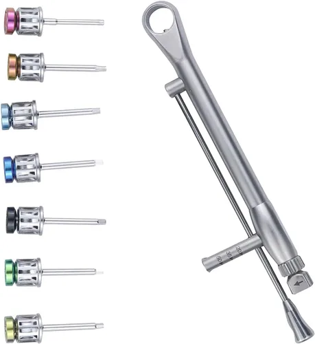 Vista 2 de BONEW Kit de herramientas de reparación de destornilladores de implante universal global, kit de prótesis colorido, llave dinamométrica, 16 piezas