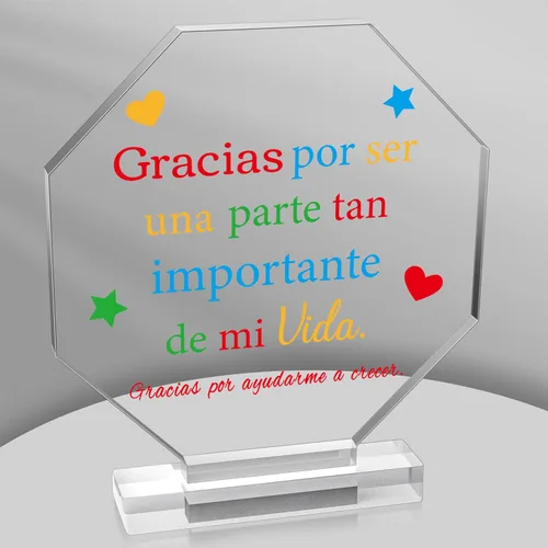 Vista 17 de Yopyame Regalo de acrílico de agradecimiento – Regalos de agradecimiento para mujeres, hombres y amigos, regalo de agradecimiento para compañero