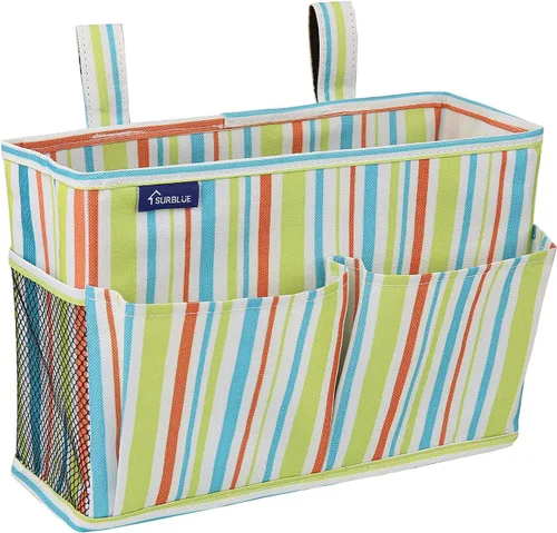 Vista 16 de Surblue Organizador de cama colgante para mesita de noche, bolsa de almacenamiento con bolsillo para literas y camas de hospital, habitaciones