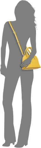 Vista 3 de DKNY Bryant Small Dome Cuero Satchel Crossbody - Sol Amarillo