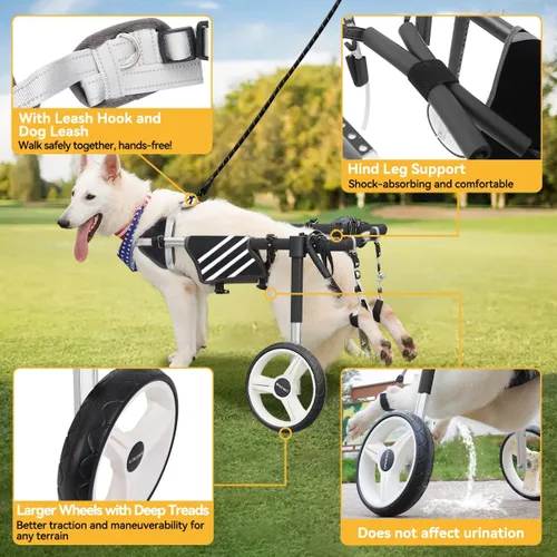 Vista 11 de Large Dog Wheelchair for Back Legs with Multi-Function Pet Lift, Wheelchair for Dogs Thickened, Adjustable Back Leg Dog Wheel Chair, Dosg Carts with