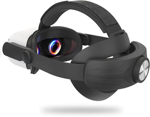 Vista 2 de Comfort Head Strap for Oculus Quest 2, MTomatoVR Lightweight Replacement Strap VR Accessaries, Reduce Face Pressure Comfortable Convenient Flip
