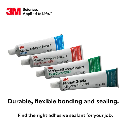Vista 5 de 3M TALC Marine Sellador Adhesivo de Curado Rápido 4200 (05260) - Sellador Adhesivo Flexible Semi-Permanente para Barcos y Aplicaciones Marinas