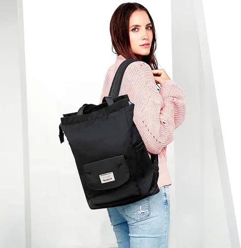 Vista 2 de FANDARE Mochila unisex Bolsas de hombro casuales con puerto de carga USB Equipaje, Negro), CC-AR004