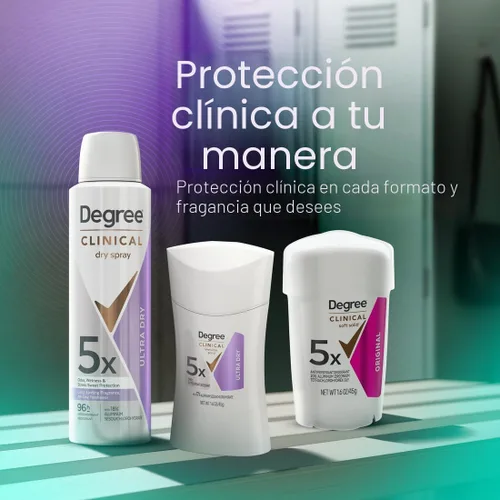 Vista 8 de Degree Desodorante antitranspirante de fuerza clínica para mujeres, 96 horas de protección contra el sudor y el olor, ultra seco, invisible, sólido