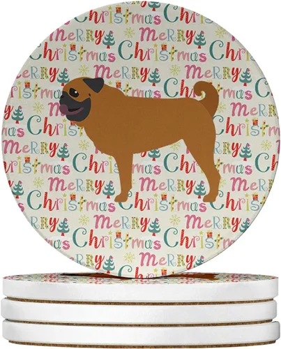 Vista 100 de Affenpinscher - Posavasos grandes de piedra arenisca (4 unidades)