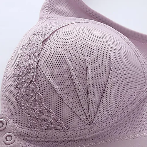 Vista 5 de Lastesso Bralettes para mujer con soporte, cierre frontal, cómodo, cobertura completa, sin varillas, bralette diario