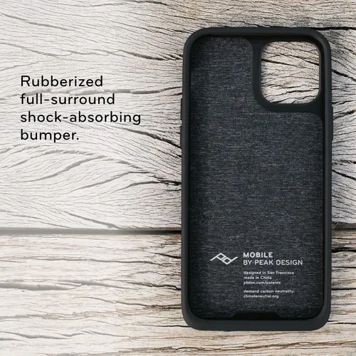 Vista 8 de Peak Design Funda para Teléfono Móvil Everyday para iPhone 14, Carbón, Perfil Delgado, Protección contra Caídas de 6 pies, Carcasa de Tela