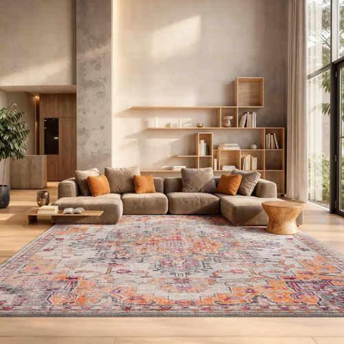 Vista 98 de Safavieh MAD473E - Tapete con diseño de medallón desgastado, bohemio elegante, colección Madison, no suelta pelos, fácil de cuidar, alto tránsito