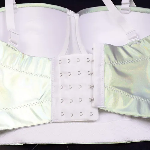 Vista 9 de ELLACCI Sujetador de corsé metálico reflectante para mujer Metálico