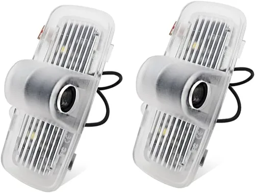 Vista 2 de 2 piezas de proyector LED de proyección de automóvil, luz de sombra de puerta, luz de bienvenida, emblema láser, logotipo, luces de charco