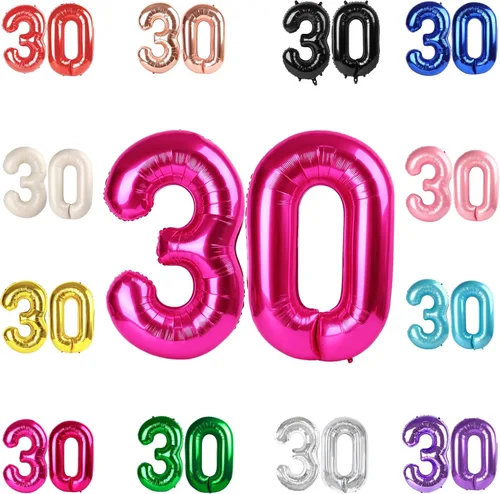 Vista 230 de Globo negro del número 0 de 40 pulgadas – globo número 0, decoraciones