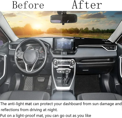 Vista 5 de para Accesorios de Toyota RAV4 2019 2020 2021 2022 2023 2024 2025 Cubierta del Tablero Cubierta de la Consola Central Alfombrilla del Tablero
