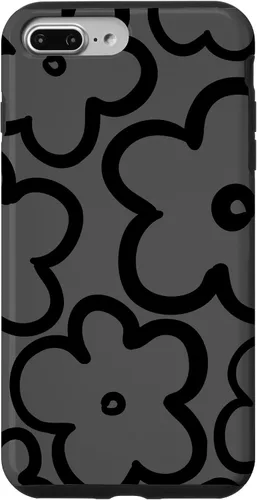 Vista 12 de Cute Flower Pattern Wildflower Charcoal Grey Black Floral Case for iPhone 17