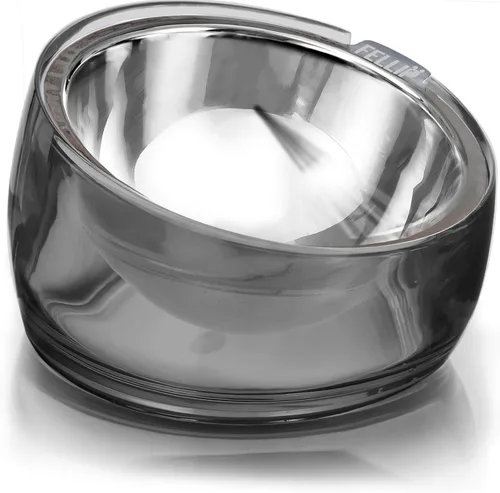 Vista 24 de Felli Oblik - Comederos elevados de acero inoxidable para perros pequeños de patas cortas, tazón de comida y agua, recipiente removible apto