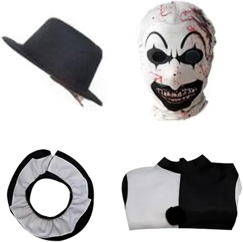 Vista 5 de ATEOVE Clown Costume Clown Cosplay Halloween Costume Outfit Suit