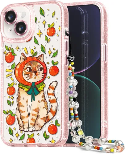 Vista 85 de Compatible para iPhone 13 Funda Linda Estética - Funda de Teléfono Rosa con Protector de Cámara - Diseño de Cubierta con Estampado de Hongos