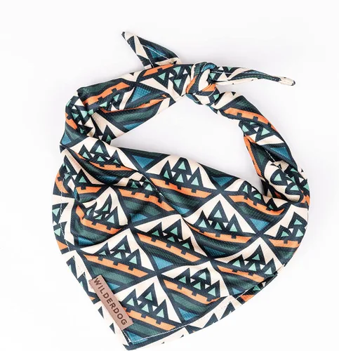 Vista 23 de Wilderdog Bandana para perro con material ligero de malla de mezcla de poliéster de secado rápido en agave
