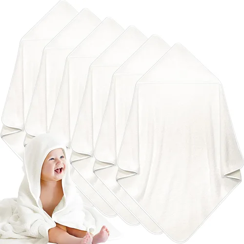 Vista 16 de Chumia - Paquete de 6 toallas de baño con capucha para bebé, 30 x 30 Varios