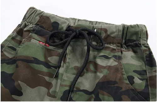 Vista 3 de LOKTARC - Pantalones de chándal con cordón para niños, diseño de camuflaje