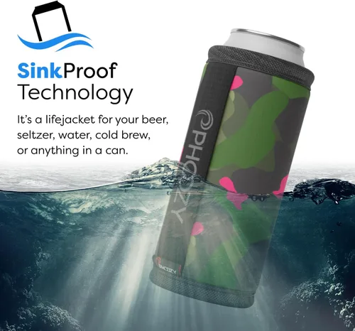 Vista 9 de PHOOZY Enfriador de latas aislado para latas delgadas de 12 oz - El aislamiento patentado de la NASA mantiene las bebidas frías 10 veces más tiempo