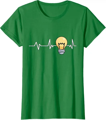 Vista 28 de Bombilla Heartbeat bombilla regalo bombilla bombilla camiseta Negro