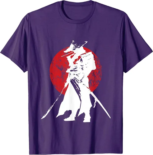 Vista 66 de Vintage Japanese Samurai Retro Bushido Warrior Japan Sword T-Shirt Asphalt Grey