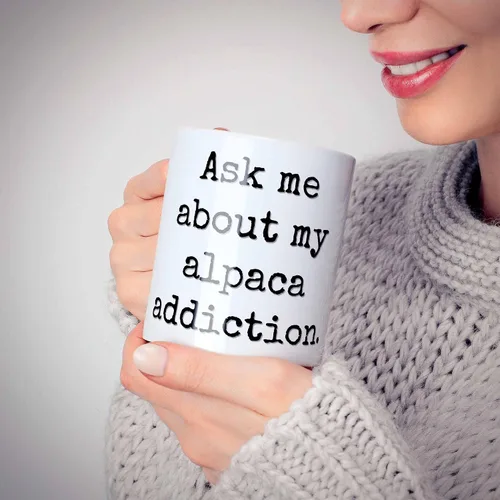 Vista 2 de Regalo para alguien que ama las alpacas. Taza de café bonita y única para hombres, mujeres, cumpleaños, Navidad, Día del Padre, Día de la Madre